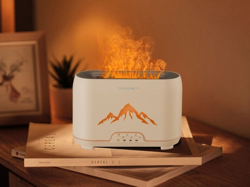 Humidificateur d'Air Effet Volcan – Diffuseur d'Arômes avec Veilleuse LED