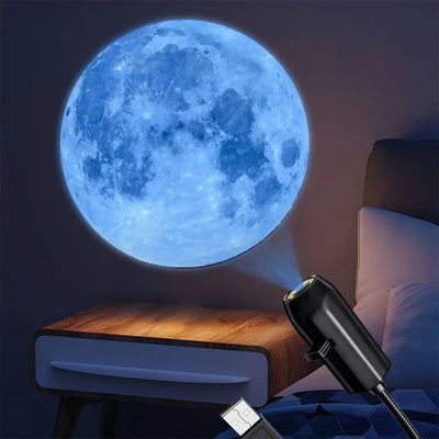 Projecteur Galaxie & Lune – Veilleuse Ciel Étoilé