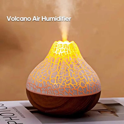 Humidificateur volcan craquelé avec lueur LED