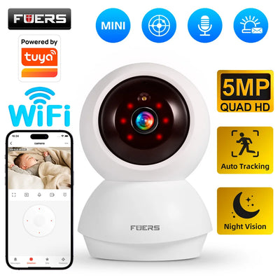 Caméra de Surveillance Intérieure 5MP WiFi – Détection IA