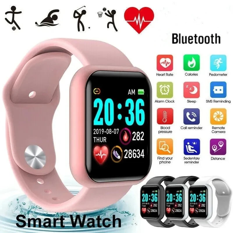 Montre connectée sport avec bracelet silicone