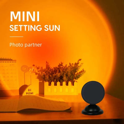 Mini Lampe Coucher de Soleil USB – 16 Couleurs Nomade