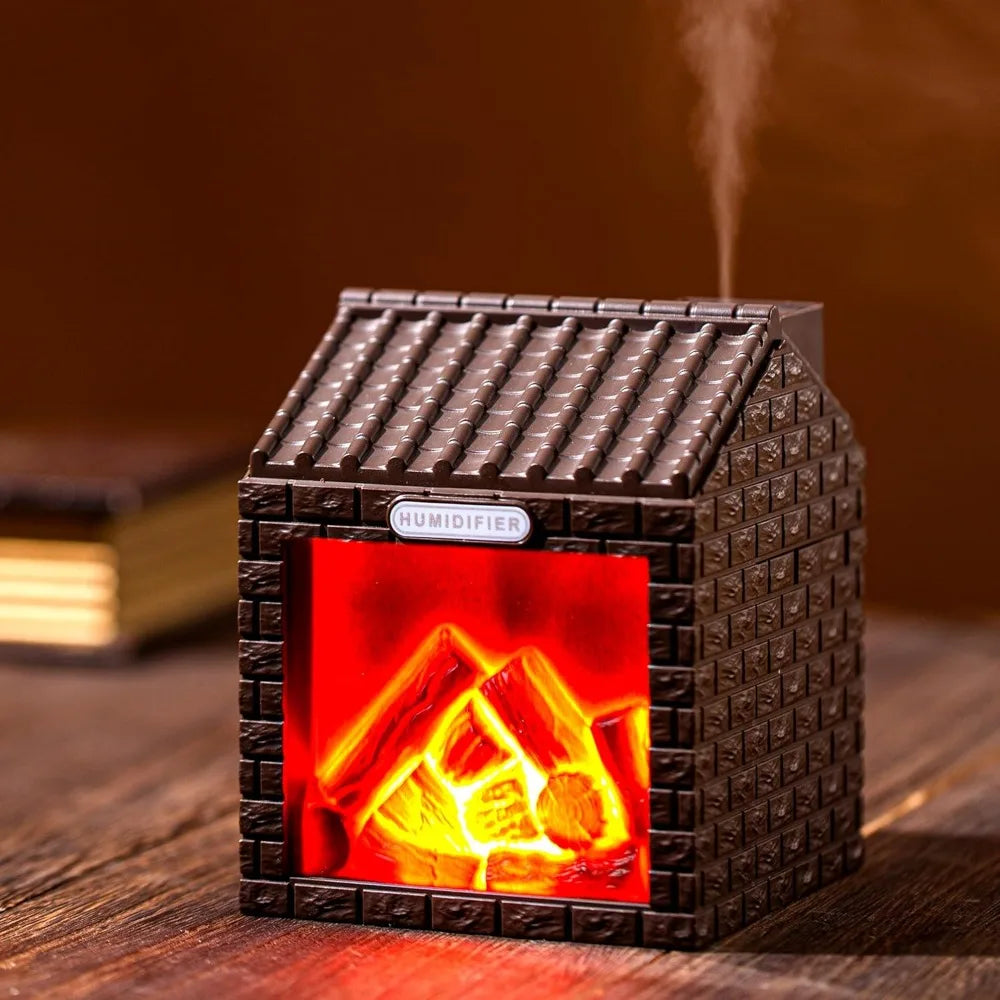 Humidificateur effet flamme avec diffuseur d'arômes