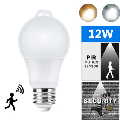 Ampoule LED avec Détecteur de Mouvement – 12W E27