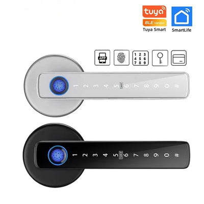 Serrure Connectée à Empreinte Digitale – Tuya Smart, Bluetooth, Code & Carte