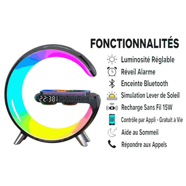 Réveil Simulateur d'Aube Coloré – Lumière Multicolore