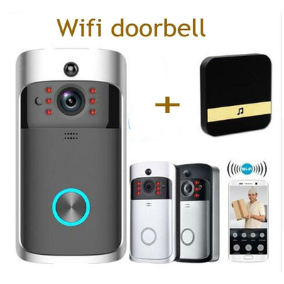 Sonnette vidéo de sécurité intelligente WiFi avec enregistrement visuel basse consommation – Domacosy