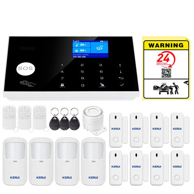 Système d'alarme WIFI GSM 3 zones filaires, compatible avec le capteur PIR, Tuya
